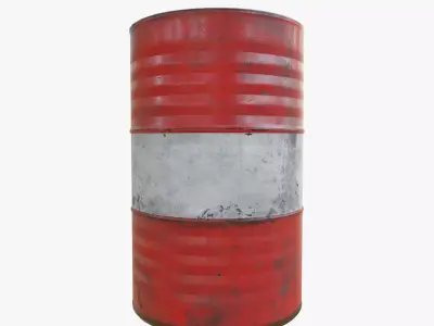 Red Oil Drum Low-poly 3D model by Potion3d