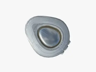 Alien Spaceship UFO C09 Full White - Sci Fi Spacecraft Design Low-poly 3D model