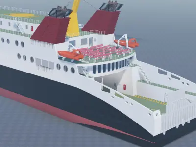 Caledonian Macbrayne RO-RO Ferry Ship MV Loch Seaforth 3D model