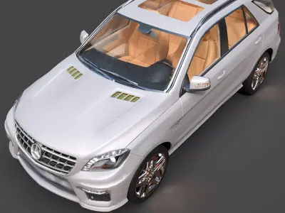 Mercedes-Benz ML63 AMG W166 - High-Poly Performance SUV 3D model