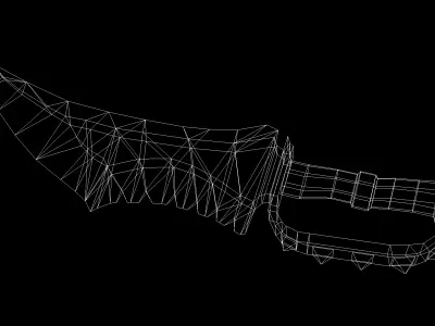 Dagger sword Low-poly 3D model purchase