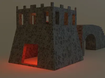 Ancient tower Low-poly 3D model purchase