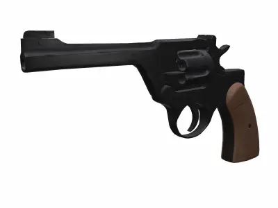 Revolver Low-poly 3D model