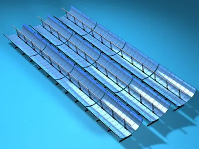 Solar thermodynamic panels 3D model
