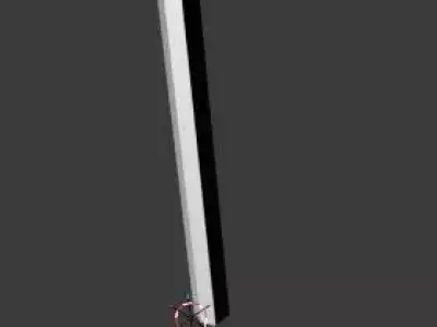 5 mm hex key wrench with a total length of 300 mm Free 3D model