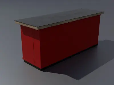 Workshop workbench 2 PBR 3D model