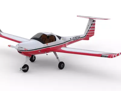 Aircraft Diamond DA-20 GSDH Low-poly 3D model