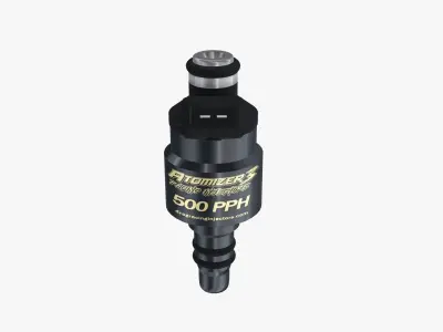 Billet Atomizer3 Fuel Injector - 500 PPH Low-poly 3D model