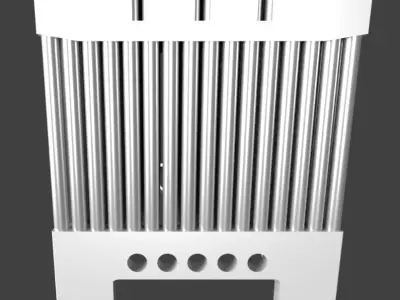 Nuclear fuel rod bundle 3D model