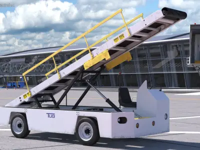 Airport Conveyor Belt Loader TUG 660 3D model purchase