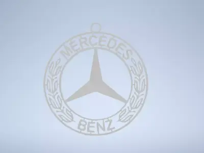Mercedes keychain   Free 3D print model