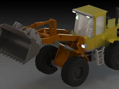 Back hoe Loader 3D model
