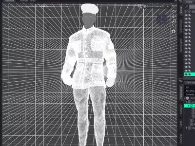 USMC Dress Uniform for Genesis 9 3D model