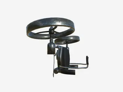 Jetpack Electric B10 Black Dirt  - SciFi Character Design Low-poly 3D model