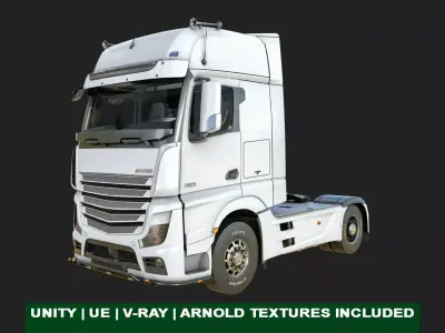 Generic Heavy Truck Chassis 03 All PBR Unity UE Textures Low-poly 3D model