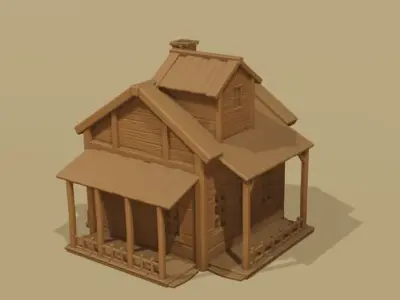 Texas Stylized houses 6 models Part 2 3D print model