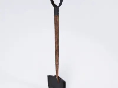 Shovel 3d model garden - person Low-poly 3D model