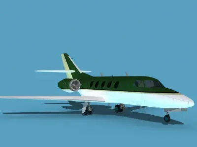 Dassault Falcon 20 V03 3D model