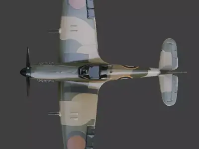 WWII Fighter Plane 3D  Low-poly 3D model