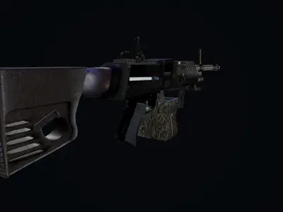 LSAT light machine gun  3D model