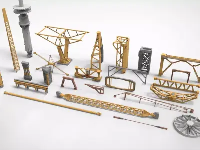 Sci-fi Architecture kitbash 28 3D model purchase