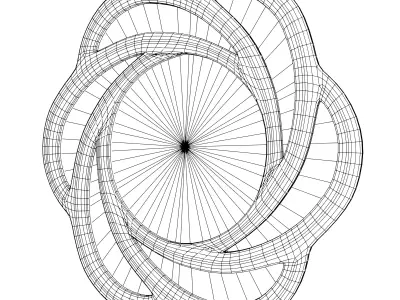 Round decorative mirror 3D model