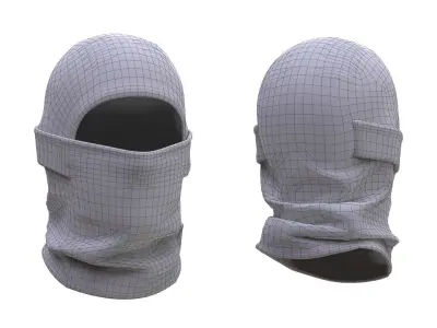 Military Mask Low-poly 3D model