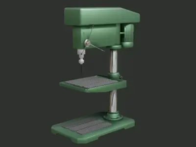 Drilling Machine - Low Poly - Game Ready - PBR Low-poly 3D model