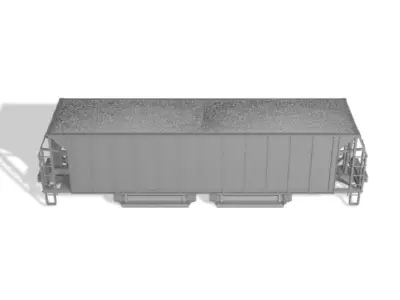 HO Thrall M-200 MOW Ballast Hopper Load 3D print model