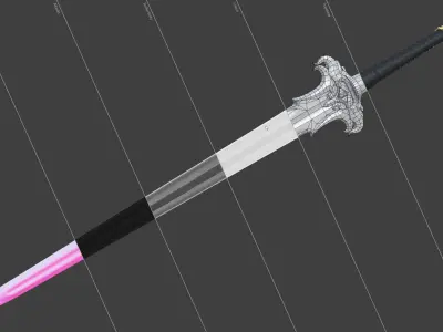 Fantasy Sword Low-poly 3D model get