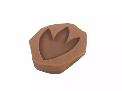 Dinosaur Footprint Fossil 3D model