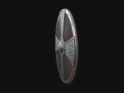Shield medieval v3 Low-poly 3D model