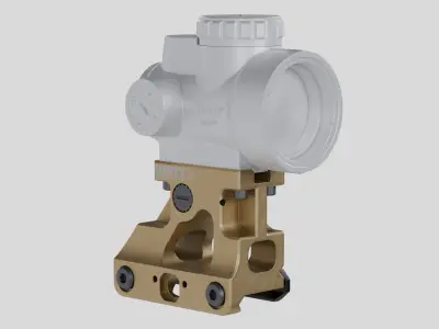 UNITY Tactical FAST MRO Mount Low-poly 3D model