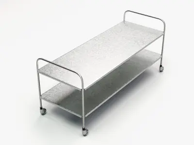 Hospital Mortuary Gurney 3D model