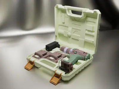 Screwdriver kit box with all components 3D model
