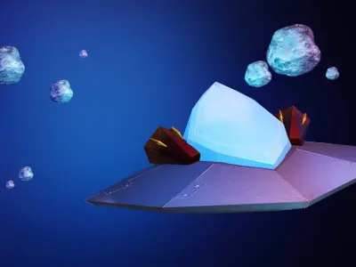 UFO Spaceship Low-poly 3D model get