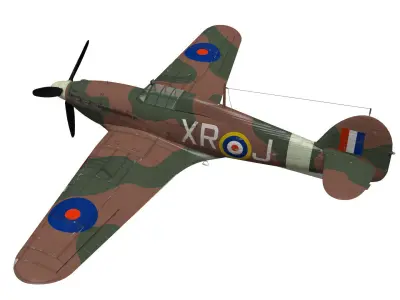 Hawker Hurricane MK1b 3D model