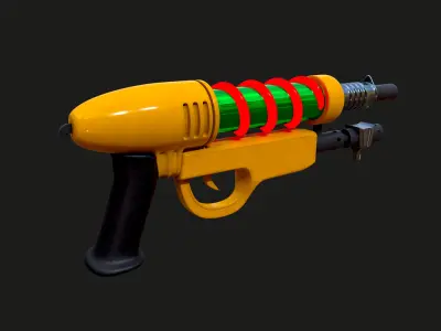 Realistic Blaster Gun Low-poly 3D model