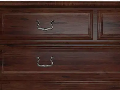 Antique Wooden Classic Cabinet Furniture 3D model