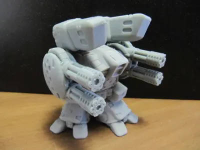 CHIBI-TECH SD - ARMORED WARTHOG DUO GUNPOD 3D print model