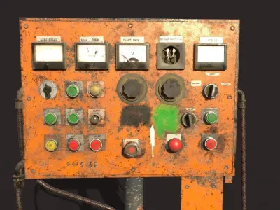 Old Control Panel 3D model get