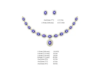  necklace bulk 50 3dm files ready to print part 02 3D print model