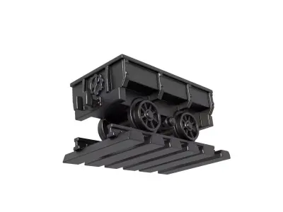 Mine Cart - mini cart -  coal wagon 3D print model