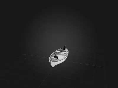 Canoe Low-poly 3D model get