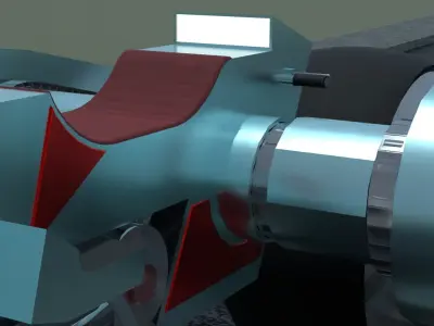Sci-Fi Monowheel motorcycle Free 3D model