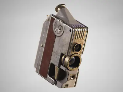 Vintage Camera Goerz Minicord - Subminiature Retro Camera  Low-poly 3D model