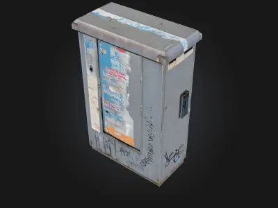 Utility Box Graffiti  Urban Art with an Edge 3D model