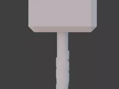 Game Ready War Hammer Low-poly 3D model