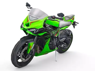 Generic Sportbike Motorcycle 02 Low-poly 3D model