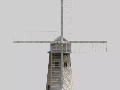 Wind Mill Low-poly 3D model purchase